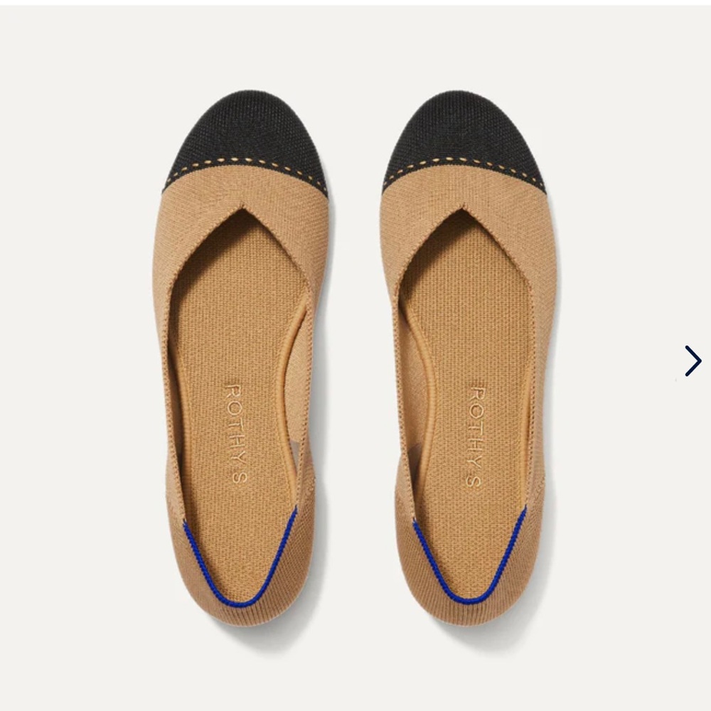 Almost brand new Rothys camel captoe flats